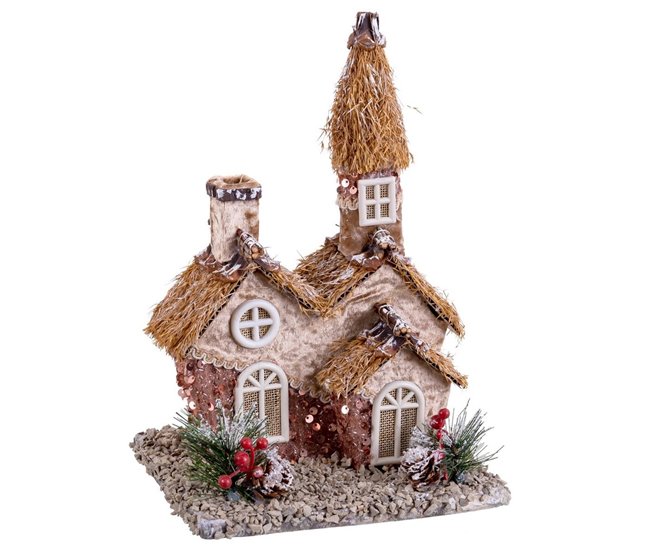 Conforama Adorno Navideño Multicolor Natural Polyfoam Casa 20 x 16 x 28 5 cm