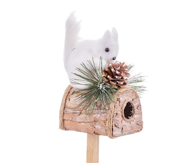Conforama Adorno Navideño Multicolor Plástico Polyfoam Ardilla 21 X 13 X 35 Cm