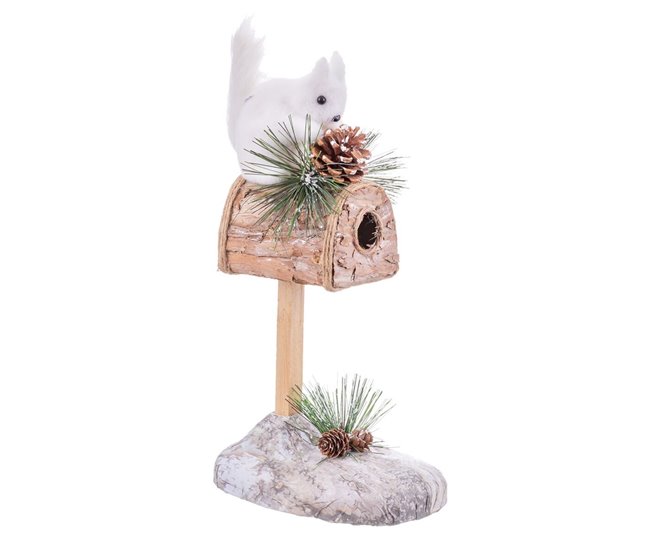 Conforama Adorno Navideño Multicolor Plástico Polyfoam Ardilla 21 x 13 x 35 cm