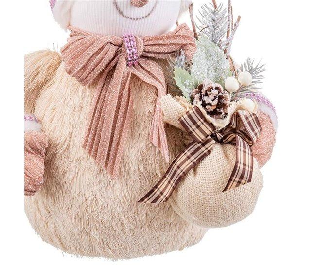 Conforama Adorno Navideño Multicolor Plástico Polyfoam Tejido Muñeco De Nieve 25 X 20 X 32 Cm