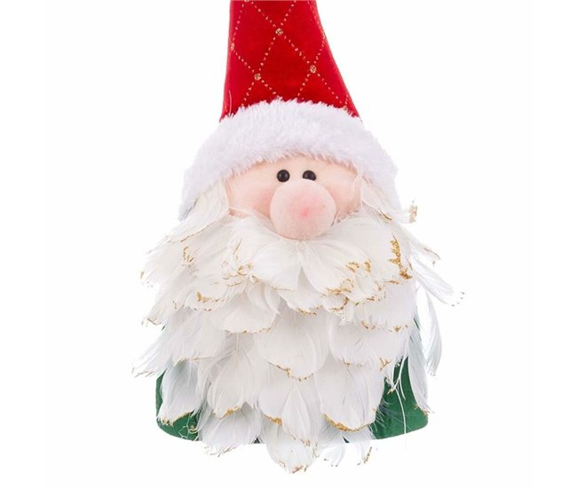 Conforama Adorno Navideño Multicolor Plumas Arena Tejido Papá Noel 12 X 36 Cm
