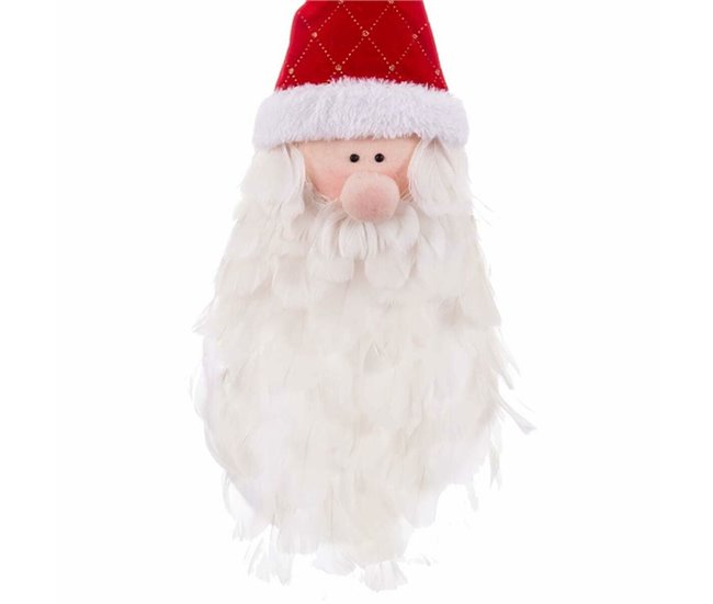 Conforama Adorno Navideño Multicolor Plumas Tejido Papá Noel 55 X 20 Cm