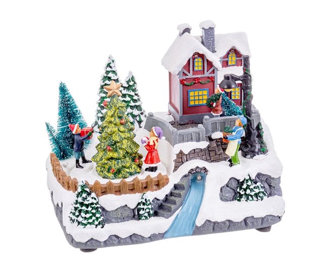 Conforama Adorno Navideño Multicolor Poliresina Navidad 20 5 x 15 x 16 3 cm
