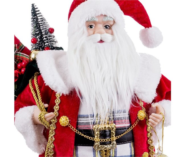 Conforama Adorno Navideño Multicolor Poliresina Tejido Papá Noel 22 X 17 X 45 Cm