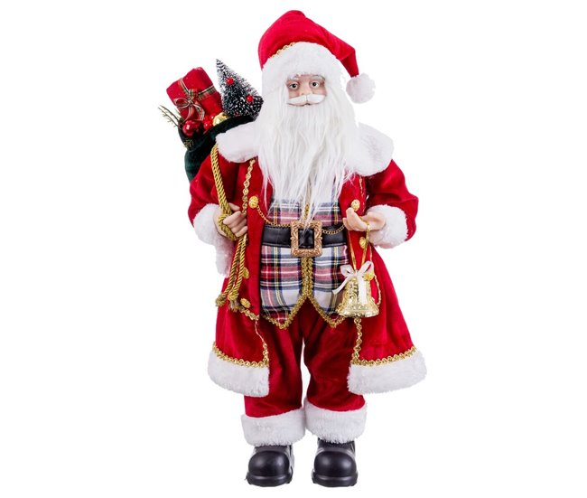 Conforama Adorno Navideño Multicolor Poliresina Tejido Papá Noel 27 x 19 x 60 cm