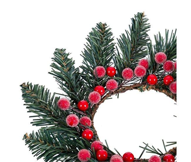 Conforama Adorno Navideño Portavelas Rojo Verde Plástico 25 Cm