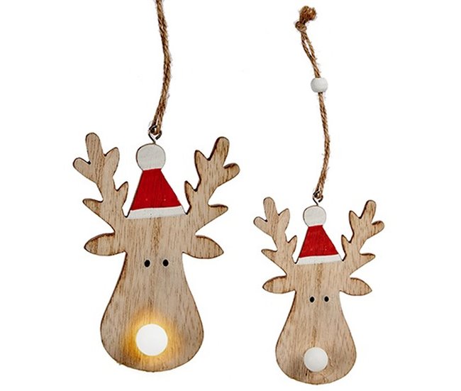 Conforama Adorno Navideño Reno Marrón Madera 7 5 X 2 5 X 17 Cm (24 Unidades)