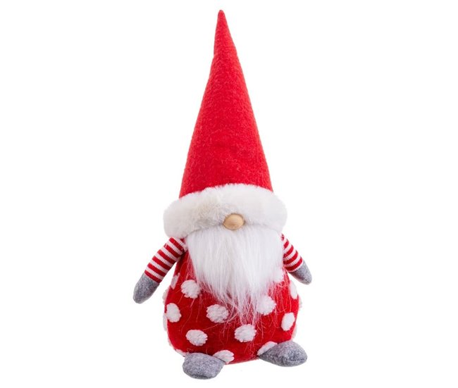 Conforama Adorno Navideño Rojo Multicolor Madera Arena Tejido 35 Cm