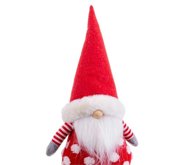 Conforama Adorno Navideño Rojo Multicolor Madera Arena Tejido 35 Cm