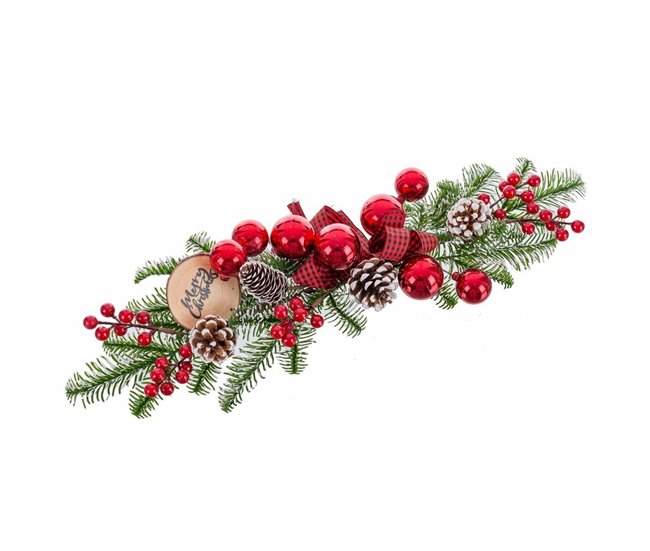 Conforama Adorno Navideño Rojo Multicolor Plástico Piñas 50 Cm