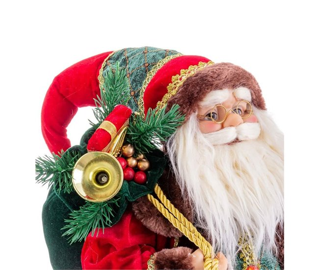 Conforama Adorno Navideño Rojo Multicolor Plástico Poliresina Tejido 60 Cm