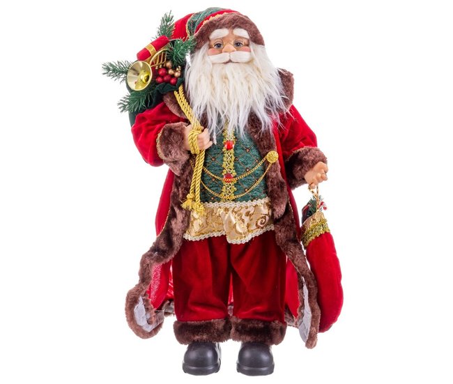 Conforama Adorno Navideño Rojo Multicolor Plástico Poliresina Tejido 60 cm