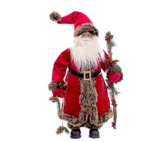 Conforama Adorno Navideño Rojo Multicolor Poliresina Tejido 60 cm
