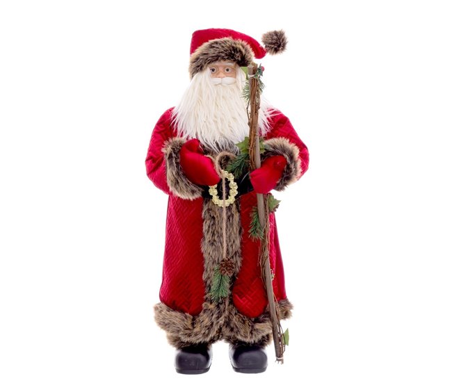 Conforama Adorno Navideño Rojo Multicolor Poliresina Tejido 80 cm