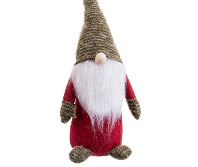 Conforama Adorno Navideño Rojo Verde Madera Arena 50 Cm