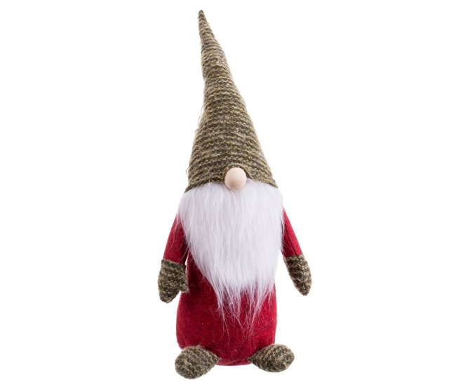 Conforama Adorno Navideño Rojo Verde Madera Arena 50 cm