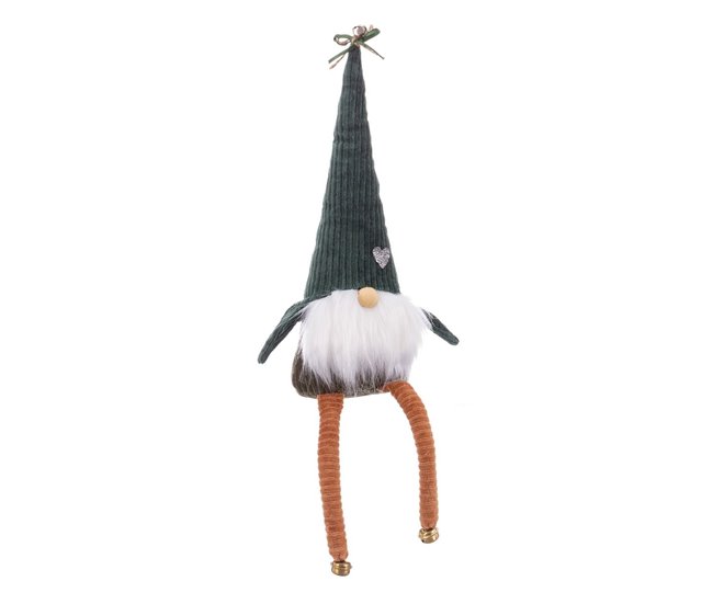 Conforama Adorno Navideño Verde Multicolor Arena Tejido Papá Noel 14 x 7 5 x 51 cm