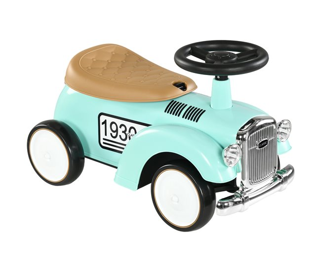 Conforama AIYAPLAY Correpasillos para Bebés de 12 a 36 Meses Coche sin Pedales con Bocina Compartimento de Almacenaje y Volante para Interior y Exterior 58x27x35 cm Verde Mint