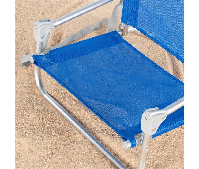 Conforama Aktive Silla De Playa Plegable Pequeña Azul C/asa De Hombro