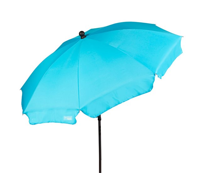 Conforama Aktive Sombrilla playa grande 200 cm inclinable azul UV30 c/funda