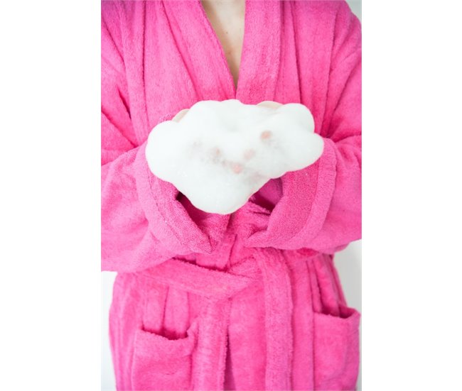Conforama Albornoz De Rizo 100% Algodón Tallas Para Adulto. Fucsia G