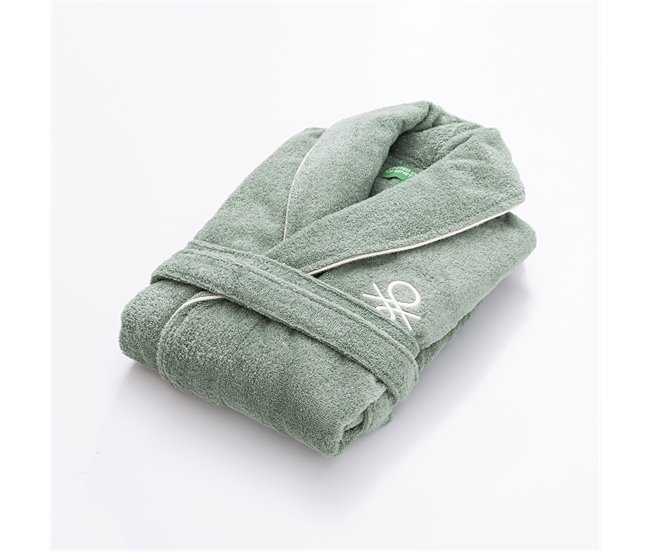Conforama ALBORNOZ L/XL 420GSM 100% ALGODON C/ LOGO BORDADO VERDE CORE BENETTON
