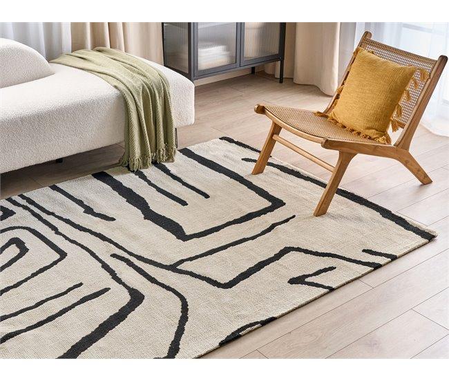 Conforama Alfombra 160 X 230 Cm Beige Y Negro KOLPUR
