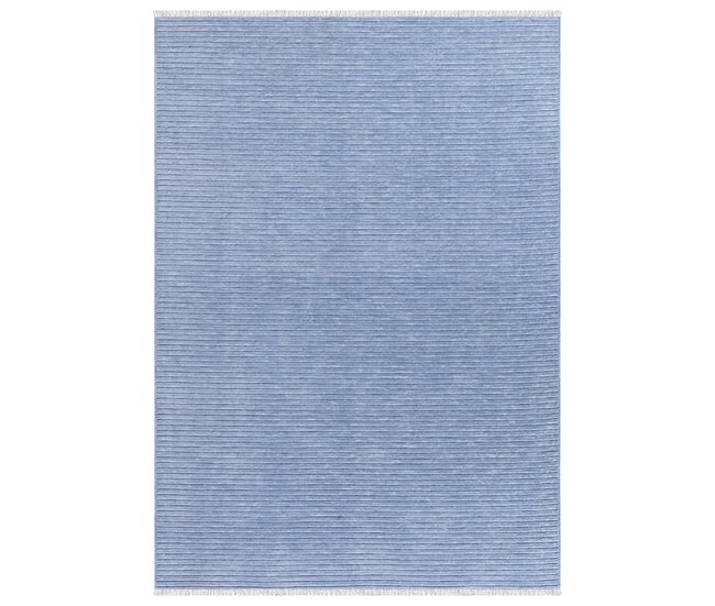 Conforama Alfombra algodón RIVA 160x230cm color azul