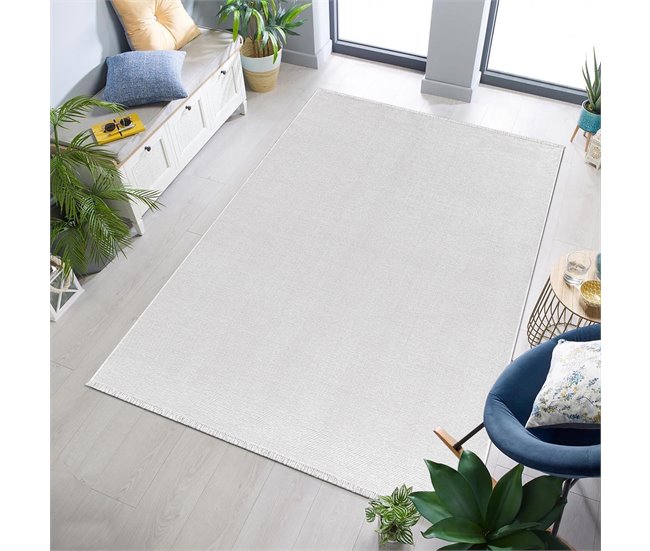 Conforama Alfombra Algodón TROY 120x170cm Color Crema