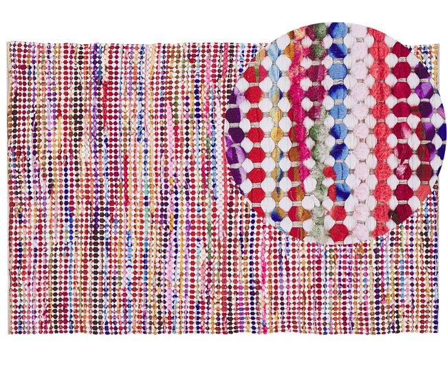 Conforama Alfombra azul/rojo/rosa 160 x 230 cm BELEN