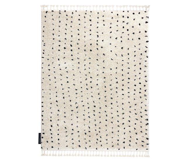 Conforama Alfombra BERBER SYLA B752 Puntos Franjas Bereber Marroquí Shaggy 80x150 Cm