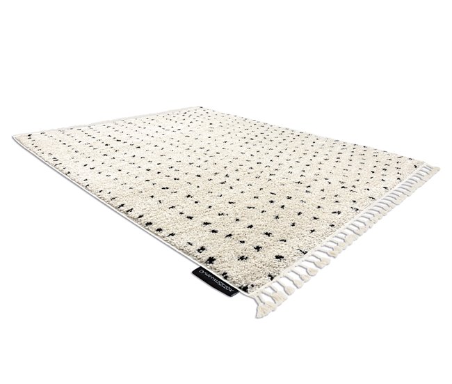 Conforama Alfombra BERBER SYLA B752 Puntos Franjas Bereber Marroquí Shaggy 80x150 Cm