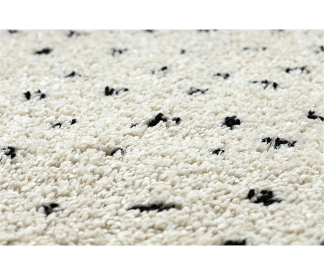 Conforama Alfombra BERBER SYLA B752 Puntos Franjas Bereber Marroquí Shaggy 80x150 Cm
