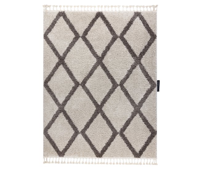 Conforama Alfombra BERBER TROIK Franjas Bereber Marroquí Shaggy 200x290 Cm