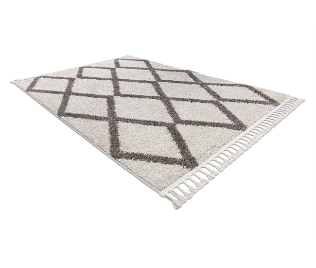 Conforama Alfombra BERBER TROIK Franjas Bereber Marroquí Shaggy 200x290 Cm