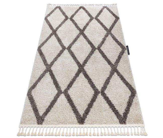 Conforama Alfombra BERBER TROIK Franjas Bereber Marroquí Shaggy 200x290 cm