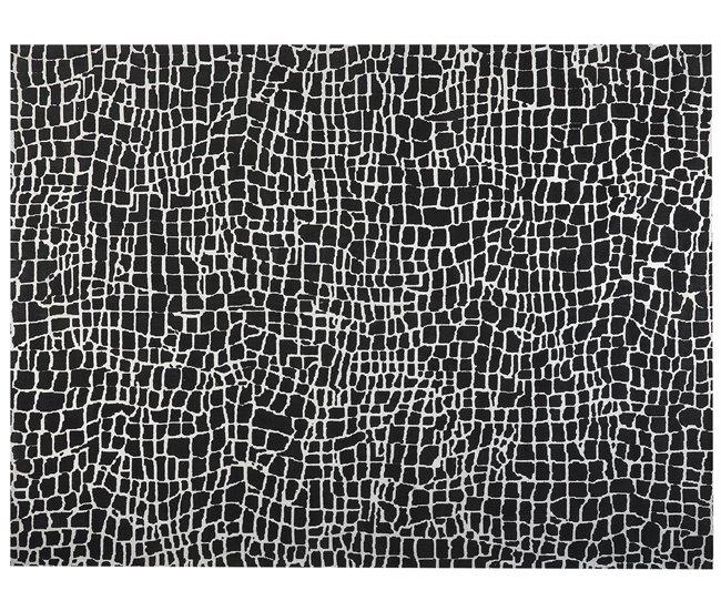 Conforama Alfombra blanca y negra 300 x 400 cm PUNGE