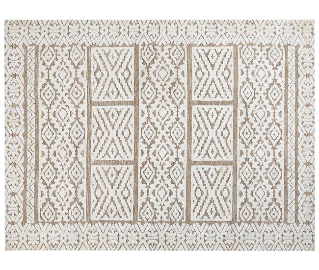 Conforama Alfombra blanco crema y beige 300 x 400 cm GOGAI