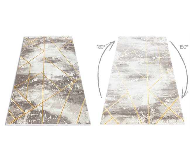 Conforama Alfombra CORE 1818 Geométrico - Estructural Dos Niveles De Vellón Marfil / V 200x290 Cm