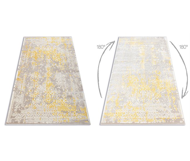 Conforama Alfombra CORE 3807 Ornamento Vintage - Estructural Dos Niveles De Vellón / 160x220 Cm