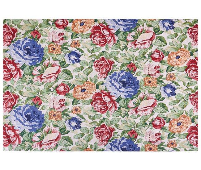Conforama Alfombra de algodón verde/rojo/azul 200 x 300 cm FARWAN