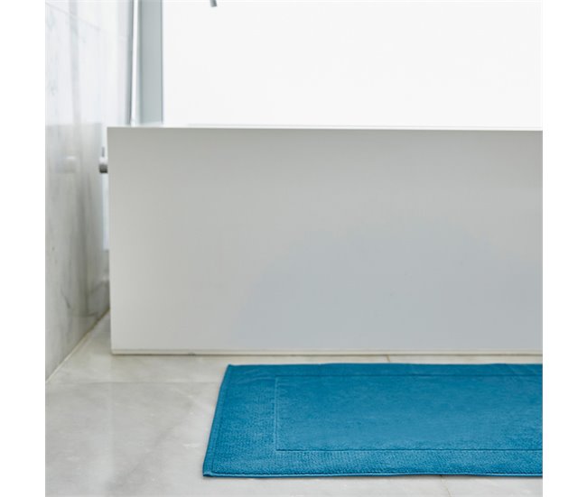 Conforama Alfombra De Baño De Rizo Calidad 755 Gramos M/Luxury 50x80cm Azul