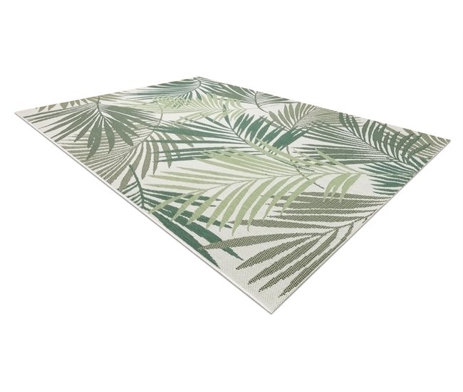 Conforama Alfombra De Cuerda Sisal COLOR 19433/062 Hojas Verdes Selva 200x290 Cm