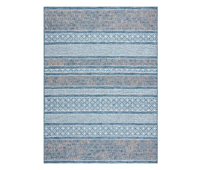 Conforama Alfombra De Cuerda Sisal LOFT 21118 Boho Marfil/plateado/azul 140x200 Cm