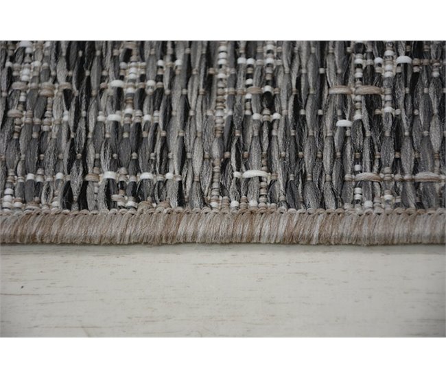 Conforama Alfombra De Cuerda Sisal LOFT 21126 Tonos De Plateado/marfil/gris 80x150 Cm