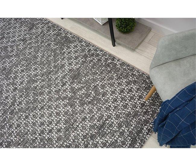 Conforama Alfombra De Cuerda Sisal LOFT 21145 Boho Marfil/plateado/gris 60x110 Cm