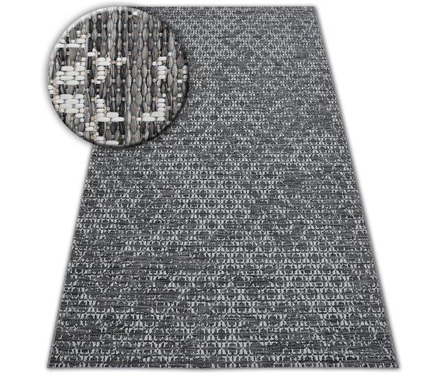 Conforama Alfombra de cuerda sisal LOFT 21145 Boho marfil/plateado/gris 60x110 cm