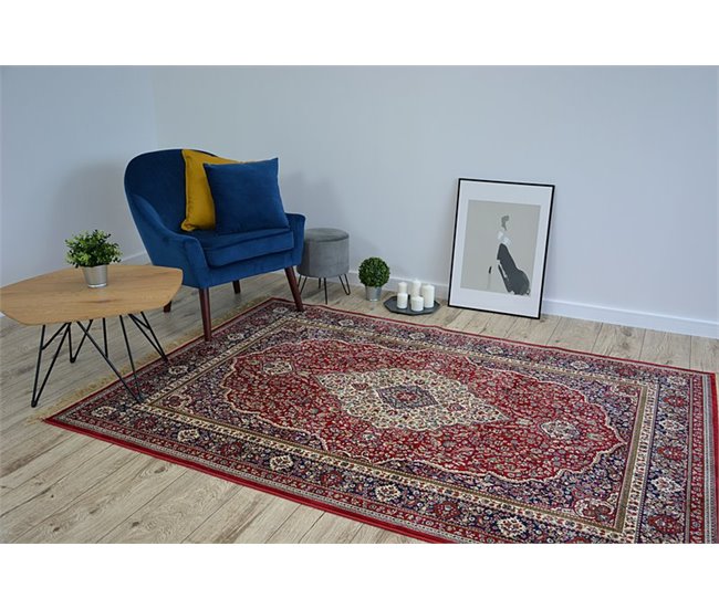 Conforama Alfombra De Jacquard WINDSOR 12808 Rosetón Franjas Tradicional 120x170 Cm