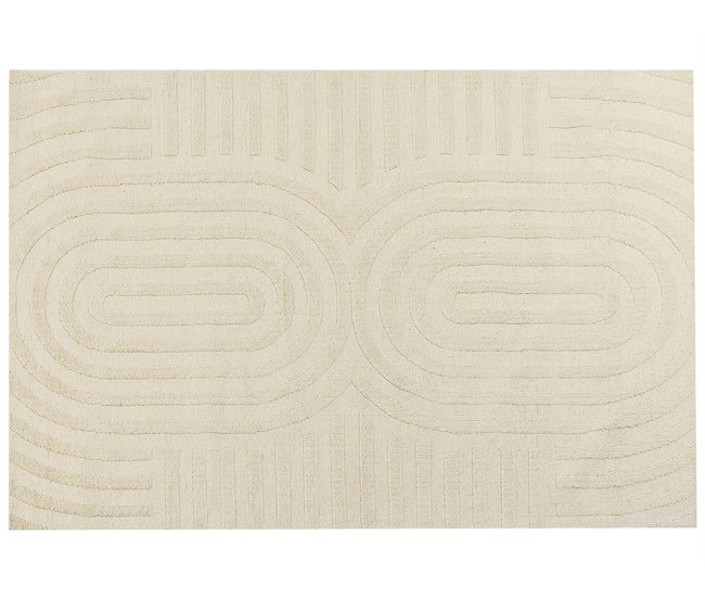 Conforama Alfombra de lana beige 200 x 300 cm MASTUNG