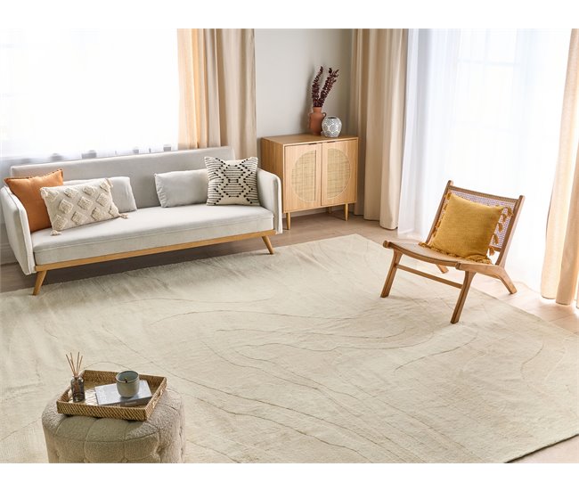 Conforama Alfombra De Lana Beige 300 X 400 Cm SASNAK
